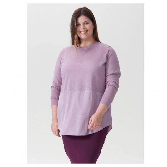 Universal Standard Tops - 5/$100 SALE -  Universal Standard Dalia Mixed Media Sweater Orchid